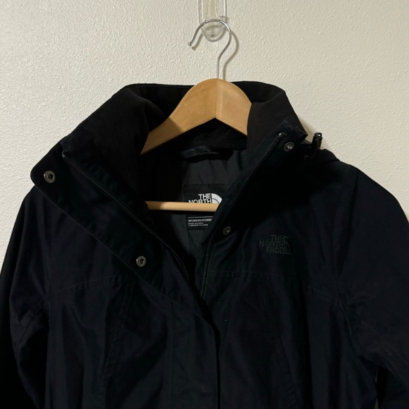 The North Face Laney Trench Coat Black DryVent Cinch Waist Hood Longline X-Small - Picture 4 of 15